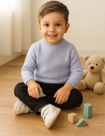 Resim Cloudy Kids Erkek Çocuk Bisiklet Yaka Triko Kazak 