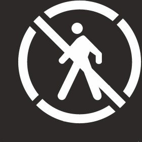 Resim İsg Tabelam 40x40cm/kompozit/Yaya Giremez Boyama Şablonu 