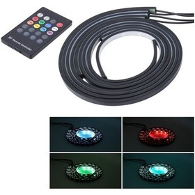 Resim Sones 4'ü 1 Arada 90cm/120cm Rgb Renkli Yanıp Sönen Dekoratif Şase Işığı Ses Kontrolü Işık Müzik Ritim Işığı, Kablosuz Uzaktan Kumanda İle, Dc 12v 