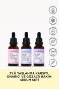 Resim Coskim 3’lü kırışıklık önlemeye yardımcı, yaşlanma karşıtı ve göz altı bakım sağlayan serum seti 