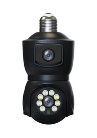 Resim Dp41 Ampul Tipi Çift Lensli Hareket İzleme Akıllı Kamera Sesli İnterkomu Destekler Siyah 