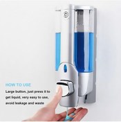 Resim Sıvı Sabunluk 350 Ml Tek Kafa Duvara Monte Duş Banyo Yıkama Losyonu Sabun Şampuan Dispenserleri Mutfak Banyo İçin 