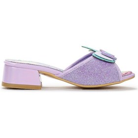 Resim Kiko Kids Unicorn Kız Çocuk Topuklu Simli Abiye Terlik Lila Lila 