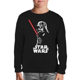 Resim Darth Vader Smoking Siyah Çocuk Sweatshirt 