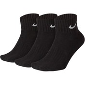 Resim U NK CUSH QTR 3PR-VALUE 1 Siyah Unisex Çorap Nike