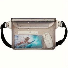 Resim 1 Adet Yüksek Kalite Bel Çantası - Ayarlanabilir Kayışlı, Şeffaf Telefon Çantası - Yüzme, Sörf, Kano, Balıkçılık İçin Güvenli Fermuar Kapama, Eller Serbest Tasarım, Plaj ve Su Sporları Aksesuarları, Tekne Ekipmanları, Dış Mekan Maceraları için Güçlendirilmiş Dikişler 