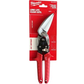 Resim Milwaukee Long Cut 45° Offset Sac Kesme Makası – Sol 
