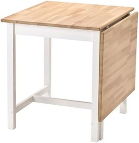 Resim IKEA PINNTORP Katlanır Mutfak Masası, Açık Kahverengi-beyaz, 2-4 Kişilik, Katlanabilir, 67/124x75 cm 