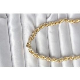Resim Cm 14k Gold Renk Kalın Burgu Zincirli Model 60 Cm Kadın Kolye Renkli 