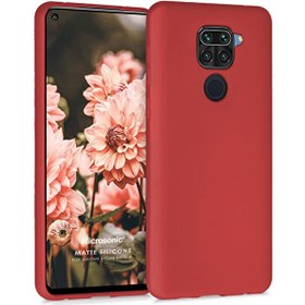 Resim Matte Silicone Xiaomi Redmi Note 9 Kılıf Kırmızı 