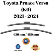 Resim Toyota Proace Verso K0 2021 2022 2023 2024 Uyumlu Ön Cam Silecek Süpürgesi Takımı 650/480mm Silbak Sb2619d 