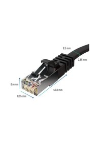 Resim Irenıs 10 Metre Gri Cat7 Kablo Yassı Ftp Ethernet Network Lan Ağ Kablosu 
