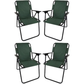 Resim Bofigo 4 Adet Kamp Sandalyesi Katlanır Sandalye Piknik Sandalyesi Plaj Sandalyesi Yeşil 