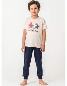 Resim U.s. Polo Assn. Erkek Çocuk Beyaz Pijama Takım 5274-49847 Beyaz 