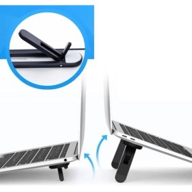 Resim NessiWorld 2 Kademeli Katlanabilir ve Yapışkanlı Laptop Standı Siyah 