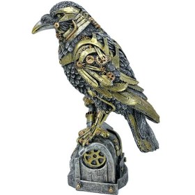 Resim Steampunk Karga Biblo Heykel 
