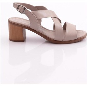 Resim Dgn 1503 Kadin Topuklu Sandalet 1503-2183-R4971 Gümüş 