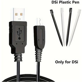 Resim Willowhaven Nintendo 3ds Xl Usb Şarj Kablosu Ve 4 Renk Kalem Seti Dsı Kalem Ve Usb Şarj 