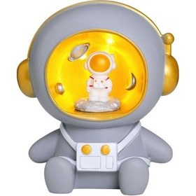 Resim Metabagua Yaratıcı Gece Lambası Astronot Para Kutusu 428tok Gri 
