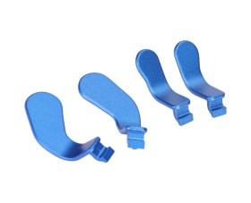 Resim Shineyee Xbox One Elite Series 2 Kontrolcü İçin Paslanmaz Çelik Vites Çubuğu, Hızlı Tepki, Kolay Değişim, Mod Menüsü Ve Tetik Haritasi Özellikli Mavi 4'lü Set 