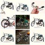 Resim Vintage Minyatür Bisiklet Modeli Kiti - 1 adet Detaylı Mekanik, Retro Tasarım ve Antika Bitiş ile Metal Bisiklet, Kendisine Doğum Günü veya Özel Günlerde Mükemmel Hediye, Toplanabilir Binalar ve Aksesuarlar 