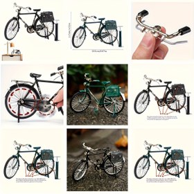 Resim Vintage Minyatür Bisiklet Modeli Kiti - 1 adet Detaylı Mekanik, Retro Tasarım ve Antika Bitiş ile Metal Bisiklet, Kendisine Doğum Günü veya Özel Günlerde Mükemmel Hediye, Toplanabilir Binalar ve Aksesuarlar 