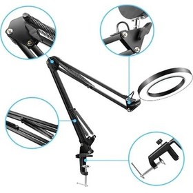 Resim Opulentliving Exeo Masa Üstü Ayarlanabilir Led Işık 5x Mercekli Büyüteç Lamba Diğer 