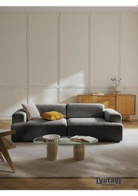 Resim Most Mollista 2 Modül Kanepe Koltuk 41 Koyu Antrasit Keten Kumaş 