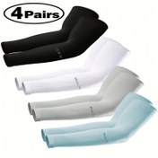 Resim 4 Çift Serinletici Kol Kolluğunu Basınç Seti - Unisex, Nefes Alabilen Polyester, + Kumaş, Erkekler, Kadınlar, Gençler İçin İdeal - Okul ve Spor Aksesuarları, Okul Kıyafeti Aksesuarları|Zarif Kol Giyimi|Konforlu Uyum 