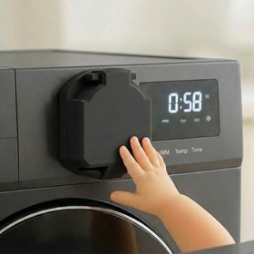 Resim Beyaz Eşya Düğme Kilidi - Çocuk Güvenlik Kapağı - Standart Boy Siyah Renk - 4-5.5cm 