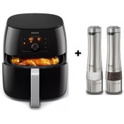 Resim Philips Xxl Premium Airfryer Fritöz Siyah +russell Hobbs Tuz & Karabiber Öğütücü Pilli Işıklı 