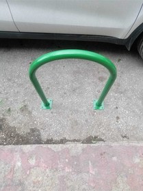 Resim Bisiklet Park Standı Bisiklet Park Demiri Kilitleme Demiri Yeşil 