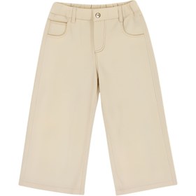 Resim Patique Gabardin Renkli Dikişli Pantolon - Ekru / 2 Yaş 