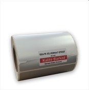 Resim 100x75 Silvermat Etiket | Rulo Demirbaş Etiketi 