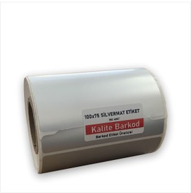 Resim 100x75 Silvermat Etiket | Rulo Demirbaş Etiketi 