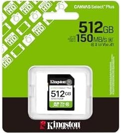 Resim 512GB SDXC Canvas Select Plus Gen3 150MB/s C10 UHS-I U3 V30 