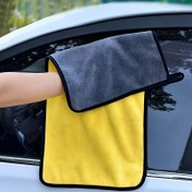 Resim 2'li UltraSoft Mikrofiber Araba Yıkama Havluları, Kalınlaşmış Emici Temizlik Bezi, Polyester Malzeme ile İç ve Dış Mekan Temizliği için 