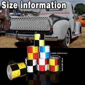 Resim Willowhaven Kırmızı Beyaz 5cmx5m Ağır Hizmet Reflektif Yapışkan Emniyet Şeridi Gece Görünürlük 