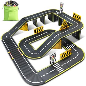 Resim 16/26 Parça Manyetik Yapı Blokları Şehir İnşaat Oyuncak Seti, Çift Taraflı Desenli Karayolu ve Demir, Traffic Iışık & Sinyaller Kombinasyonu, Biliş Yeteneğini Geli 