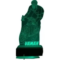 Resim Modiwa Design Kişiye Özel 3D Bisiklet Sporcu LED Masaüstü ve Gece Lambası 