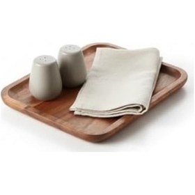 Resim Doğal Akasya Ağacından Sunum Tabağı, Akasya Meze Tabağı, Peynir Sunum Tabağı, Akasya Salata Tabağı 23cm 17cm 1.5cm Açık Gri 