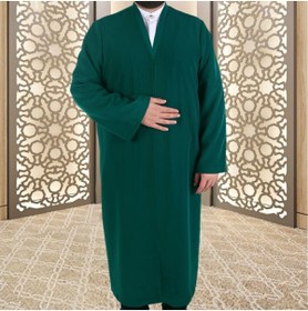 Resim İkranur Yeşil Buhara Yaka Namaz Cübbesi 