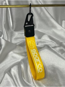 Resim CEBECİOTO SPARCO SARI 19 CM BEZ ANAHTARLIK KALİTELİ OTO-MOTO AKSESUAR ÇİFT TARAFLI BASKI 