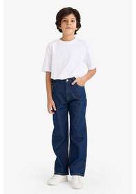 Resim Defacto Erkek Çocuk Wide Leg Düz Paça Jean Pantolon F9384a826smnm34 Mavi-nm34 
