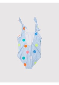 Resim Deep Beach Puantiye Desenli Kız Çocuk Mayo Bej 