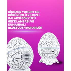Resim Bluetooth Hoparlör Özellikli 7 Renkli Gece Aydınlatması 