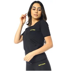 Resim Unisex Sweet Sauna Termal Fermuarlı Üst Siyah 