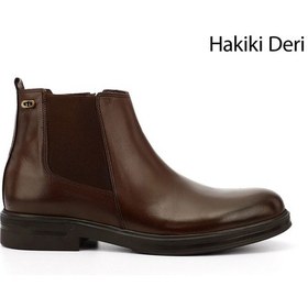 Resim Gönderi(R) Gönderi R Erkek Kahverengi Hakiki Deri Fermuarlı Chelsea Bot Dkmb64901650 