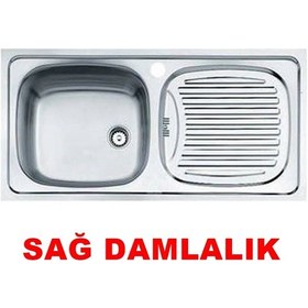 Resim Teka Ebm 45 Sağ Damlalıklı Paslanmaz Çelik Eviye 
