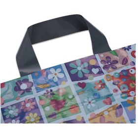 Resim No 4 40X50 Yumuşak Saplı Çiçek Desenli Takviyeli Elgeçme Poşet 